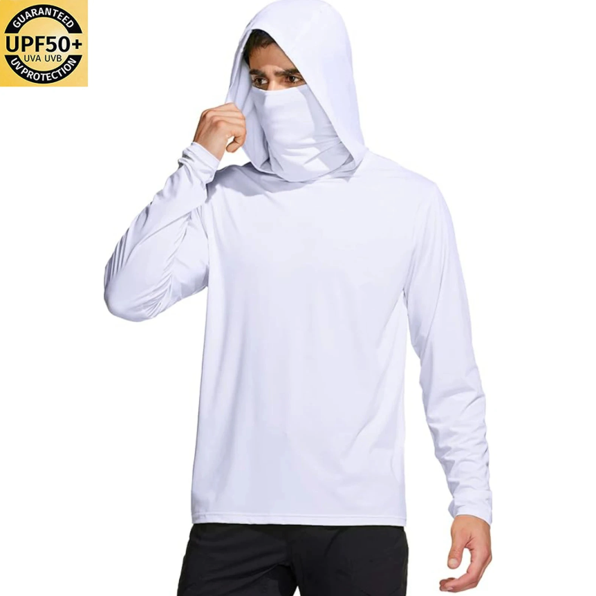 Fishing Shirt Uv Protection - Kemeja Pancing Pria Berwarna Solid dengan