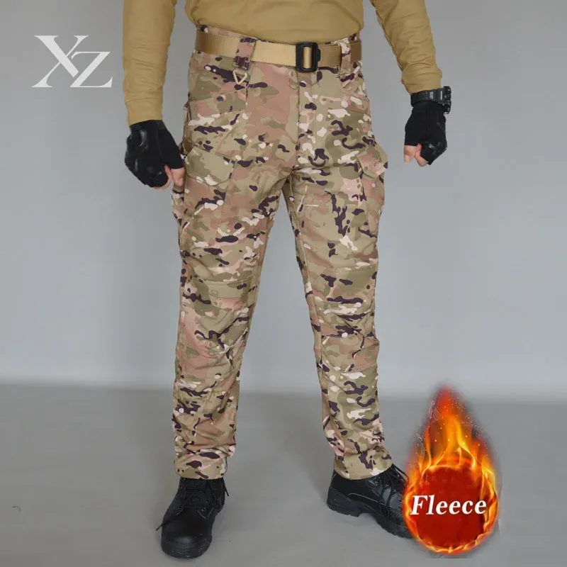 Fishing Pants Waterproof - Celana Kargo Taktis Berbahan Fleece Tahan