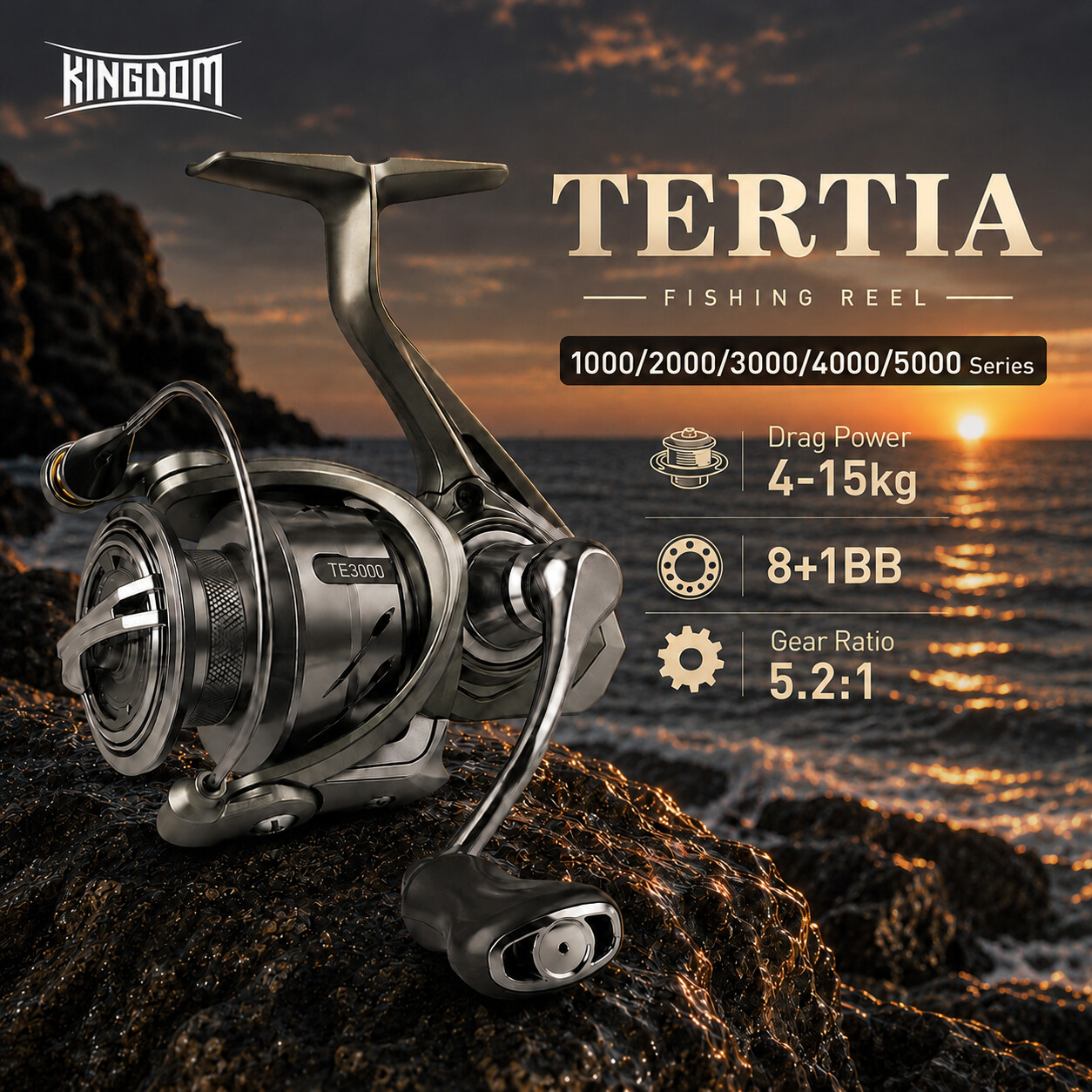 KINGDOM TERTIA Reel Pancing Sp - Kastking Reel Zephyr ulasan dan harga