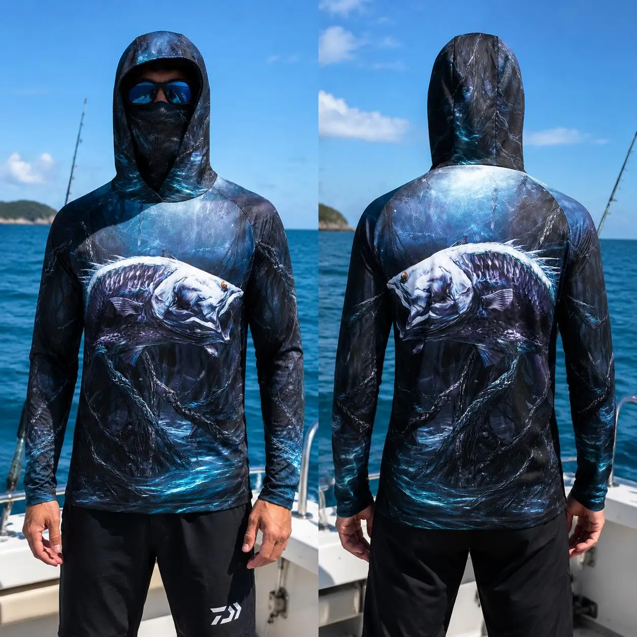 Kemeja Berkerudung untuk Meman - Fishing Shirt Uv Protection ulasan dan harga