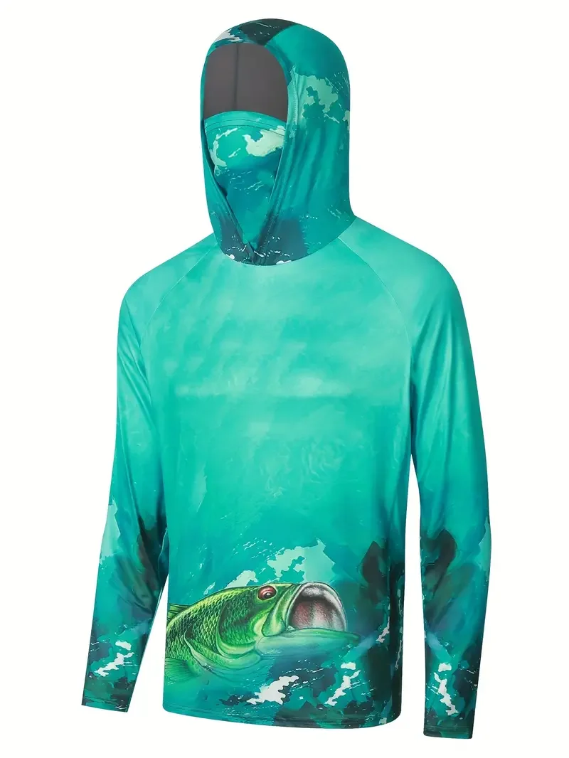 Baju Memancing dengan Tudung,  - Fishing Mask Sun Protection ulasan dan harga